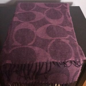 Coach CC purple scarf